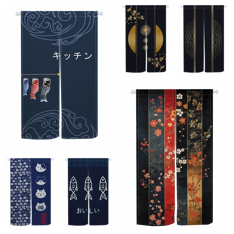 Noren Curtain Doorway - VIKAMA Japanse stijl kattenpatroon deurgordijn keuken
