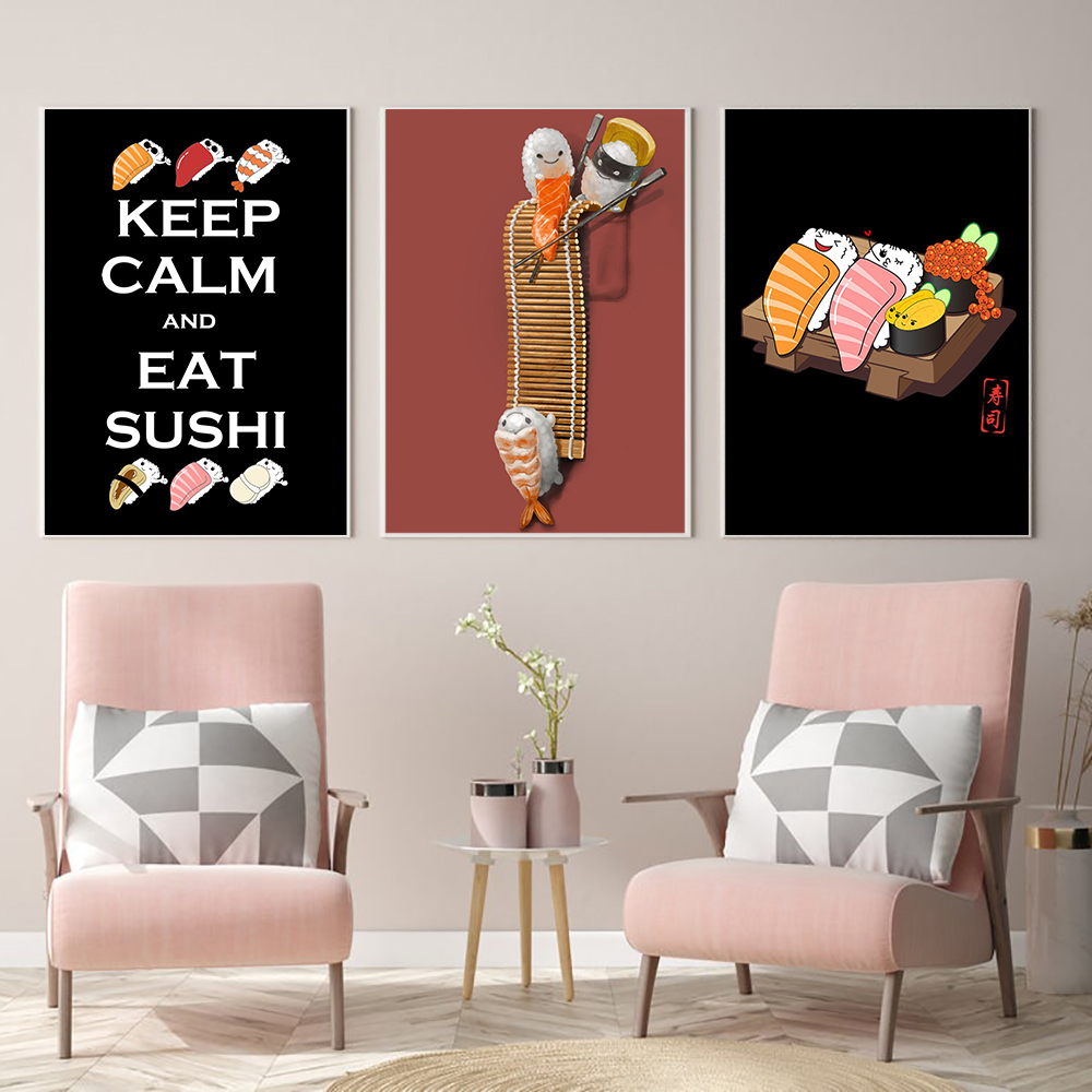 Japanese Food Lifestyle - Japanse Stijl Ramen Sushi Abstract Cartoons