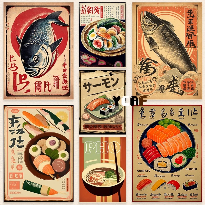 Vintage Japanse Food Poster Ca - Japanese Food Lifestyle recensie en prijs