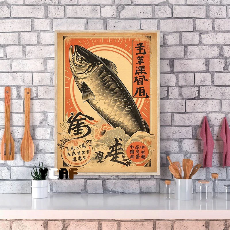 Vintage Japanse Food Poster Ca - Japanese Food Lifestyle recensie en prijs