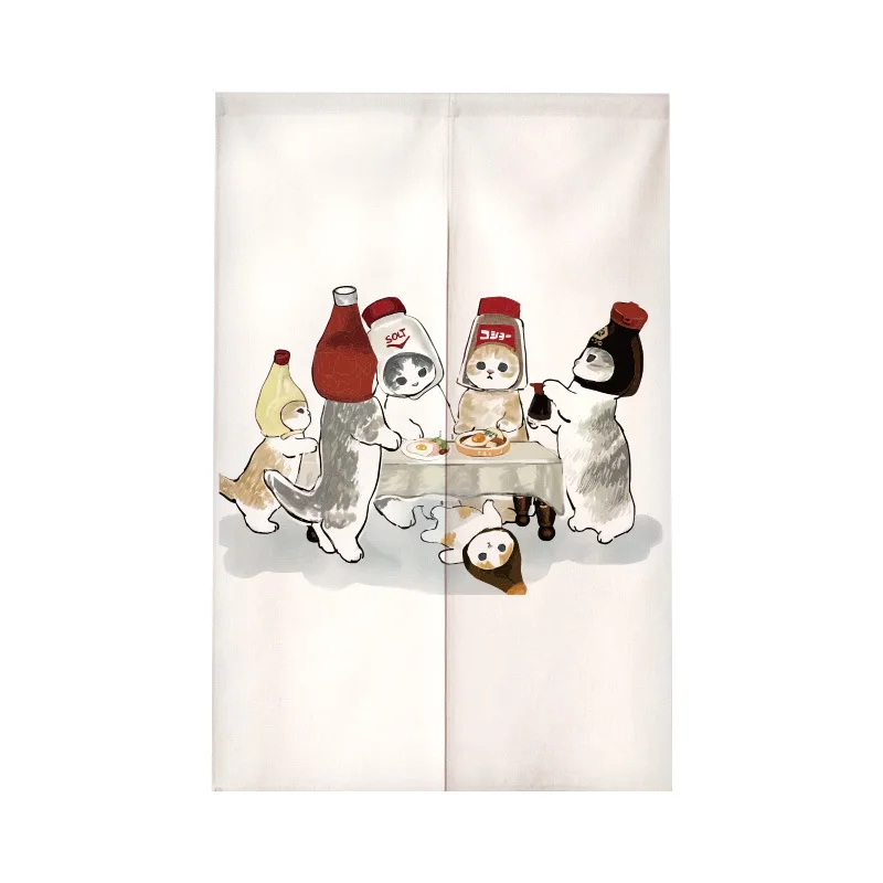 Grappige kat Japanse deurgordi - Noren Curtain Doorway recensie en prijs