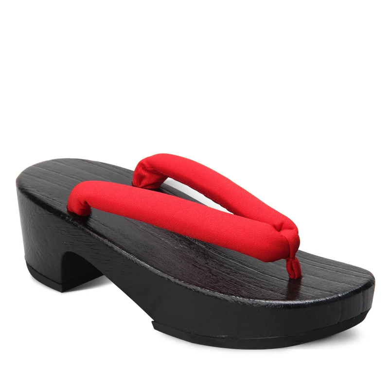 Dames zwarte halvemaanvormige  - Geta Wooden Sandal recensie en prijs